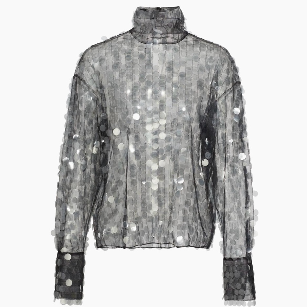 NWT 16Arlington Olall Paillettes Turtleneck Top
